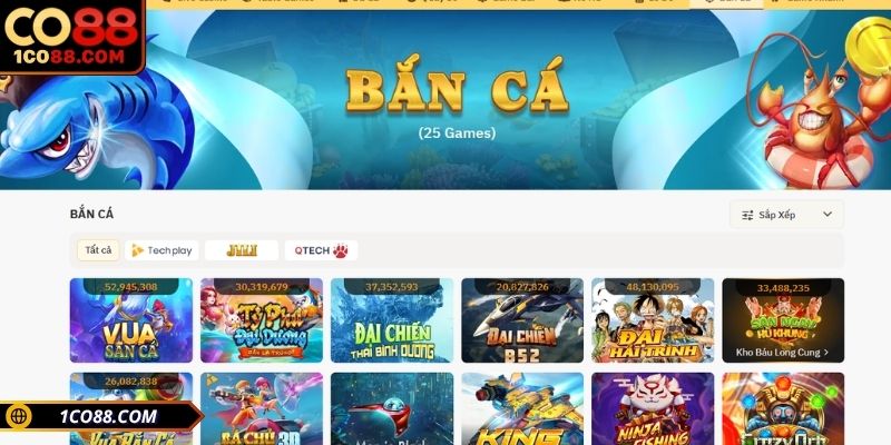 Khám phá không gian săn thưởng tại Bắn Cá CO88