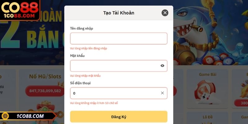 Lưu ý cần biết trước khi đăng ký tại CO88 để tránh sai sót