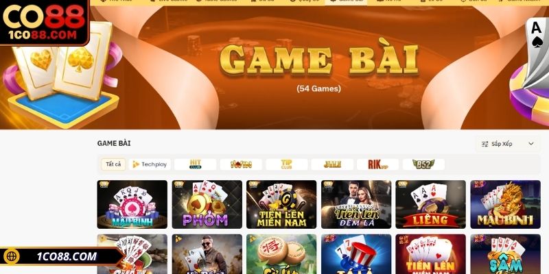 Giới thiệu sảnh Game Bài CO88