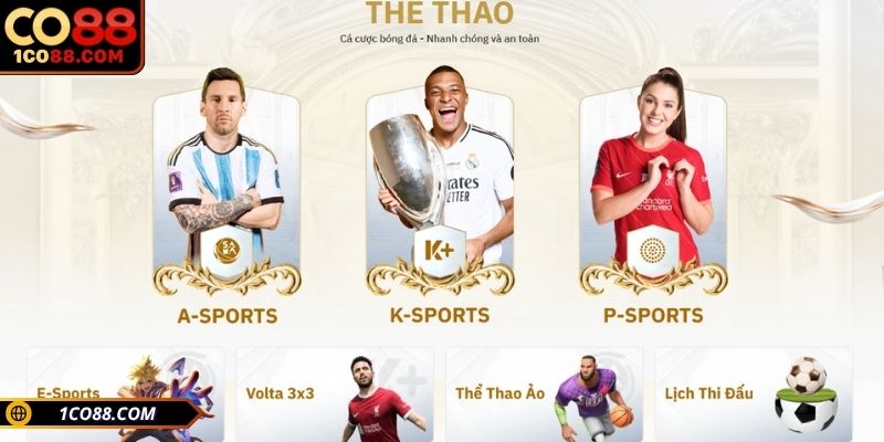Khám phá sảnh Thể Thao CO88 